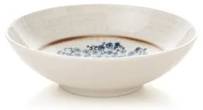 Jedálenská súprava 24 ks, modrá/béžová, porcelán