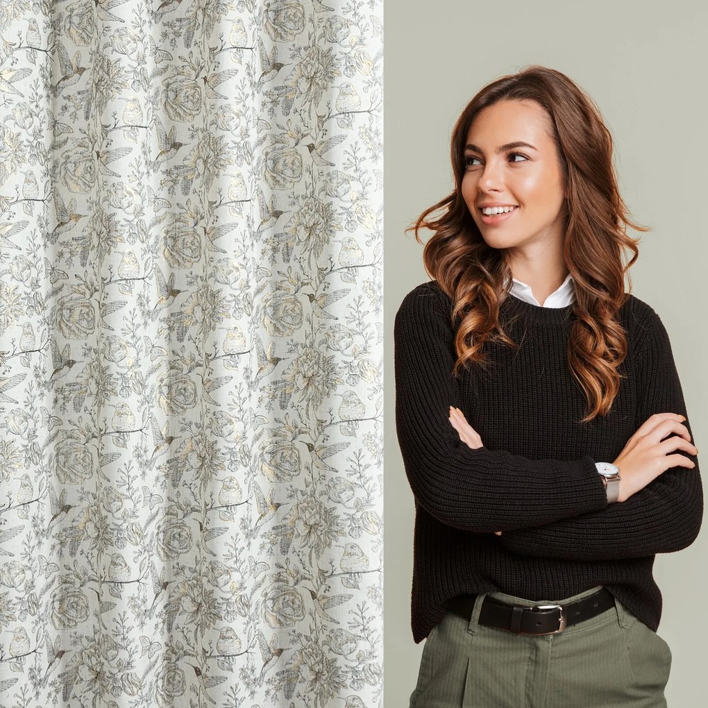 ZATEMŇOVACÍ ZÁVES NA KRÚŽKOCH LUCINA2 140X250 CM VZOROVANÁ