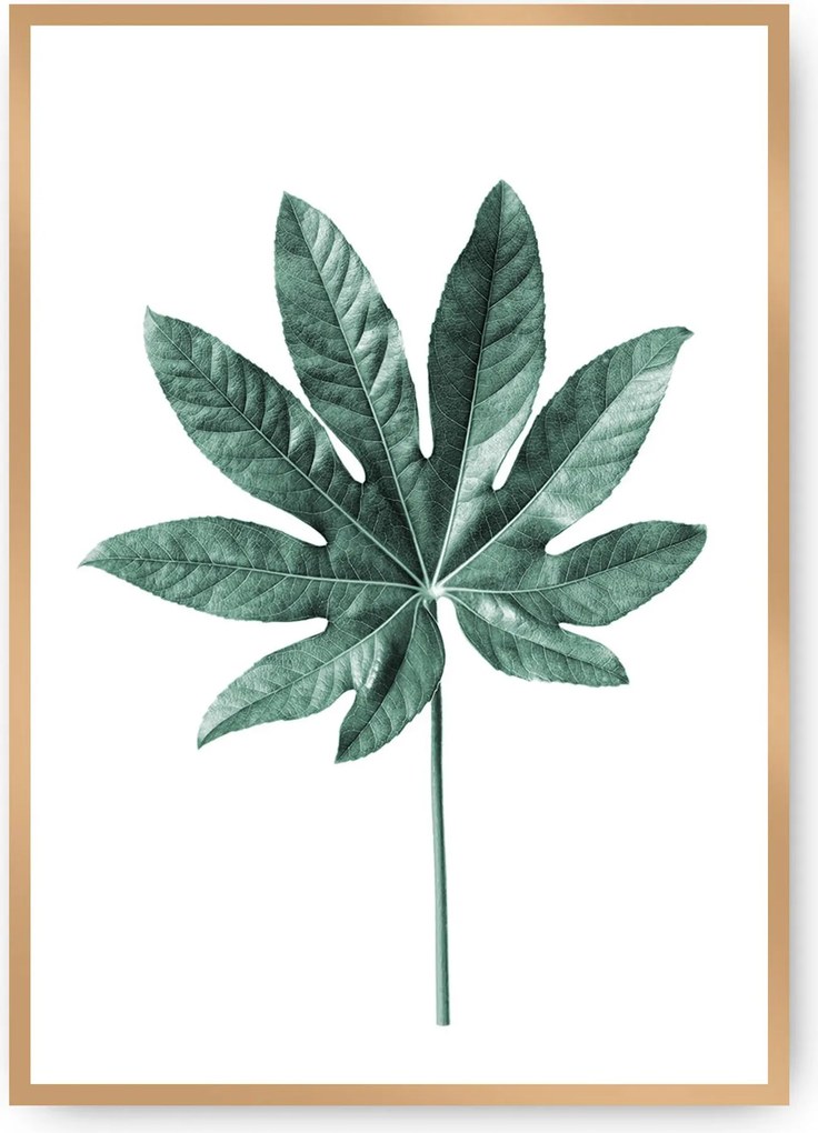Plagát Leaf Emerald Green