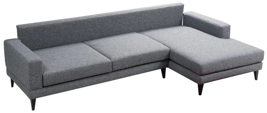 Rohová pohovka Nordica tmavá sivá pravá