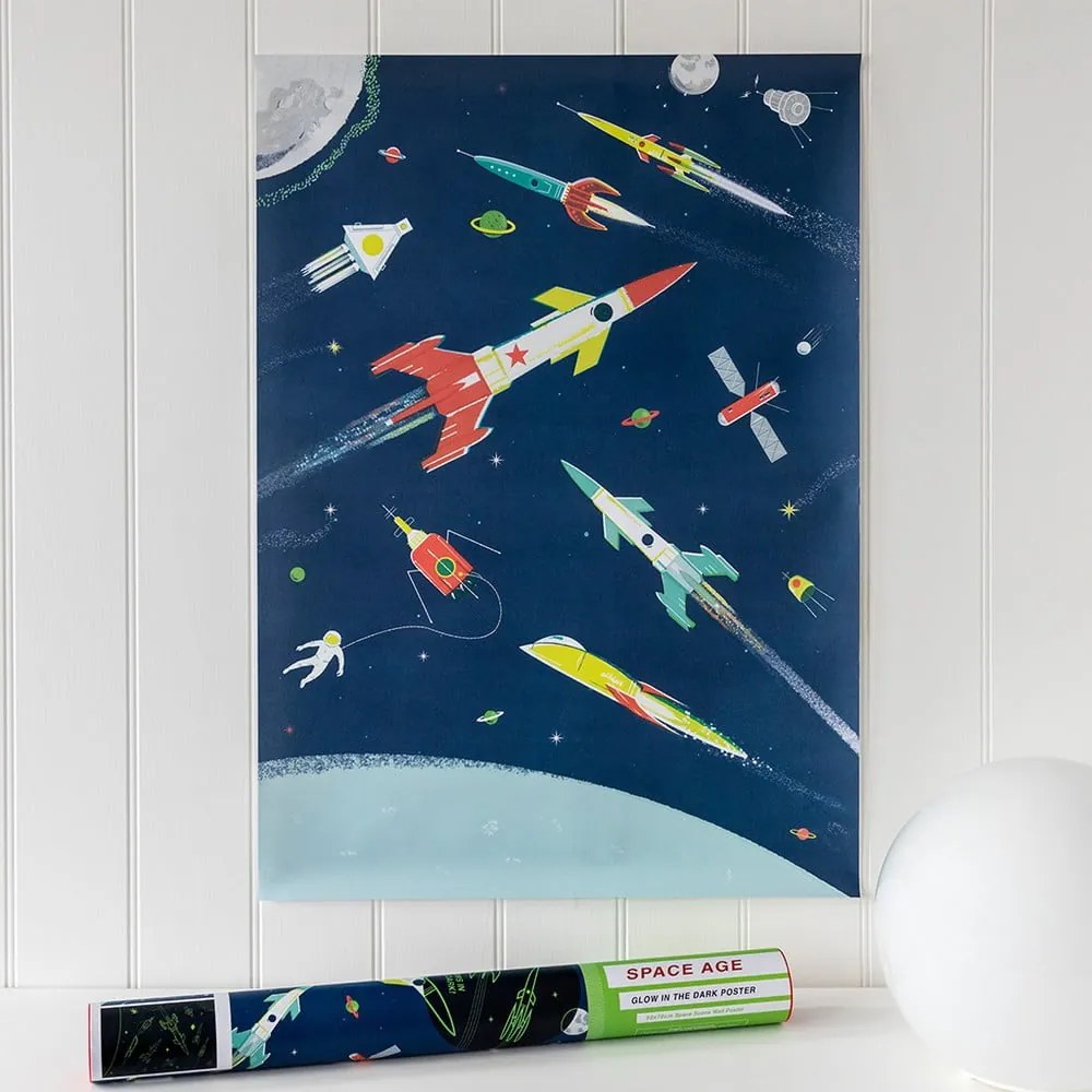 Detská dekorácia Glow in the Dark Space Age – Rex London