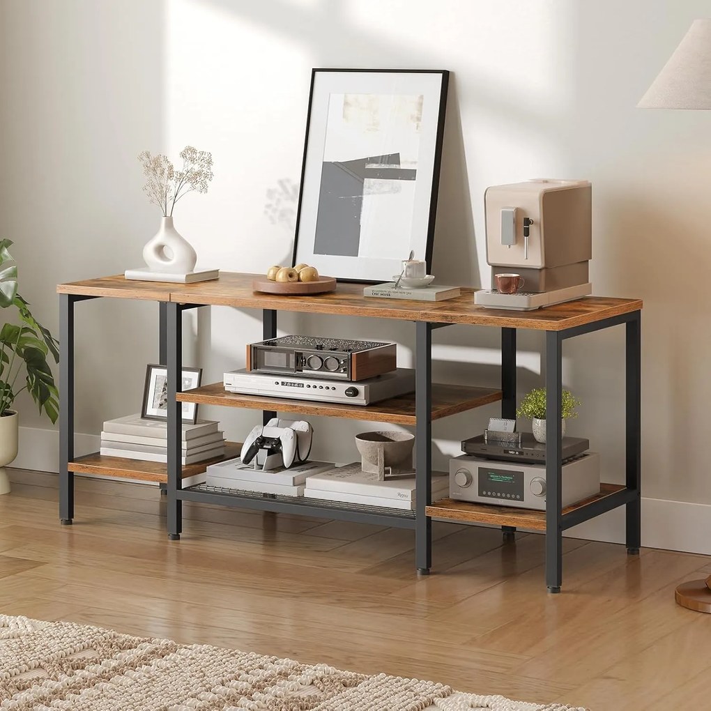 TV stolík Vasagle Werry 120 cm čierny/hnedý