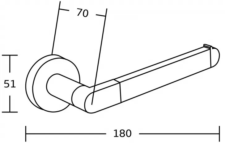 Mexen príslušenstvo, TIBER držiak na wc papier, čierna, 7050533-70