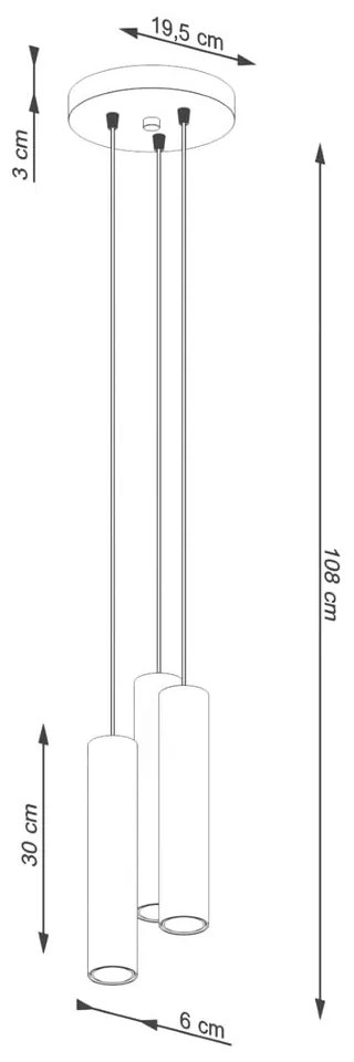 Krémové závesné svietidlo ø 19,5 cm Castro – Sollux