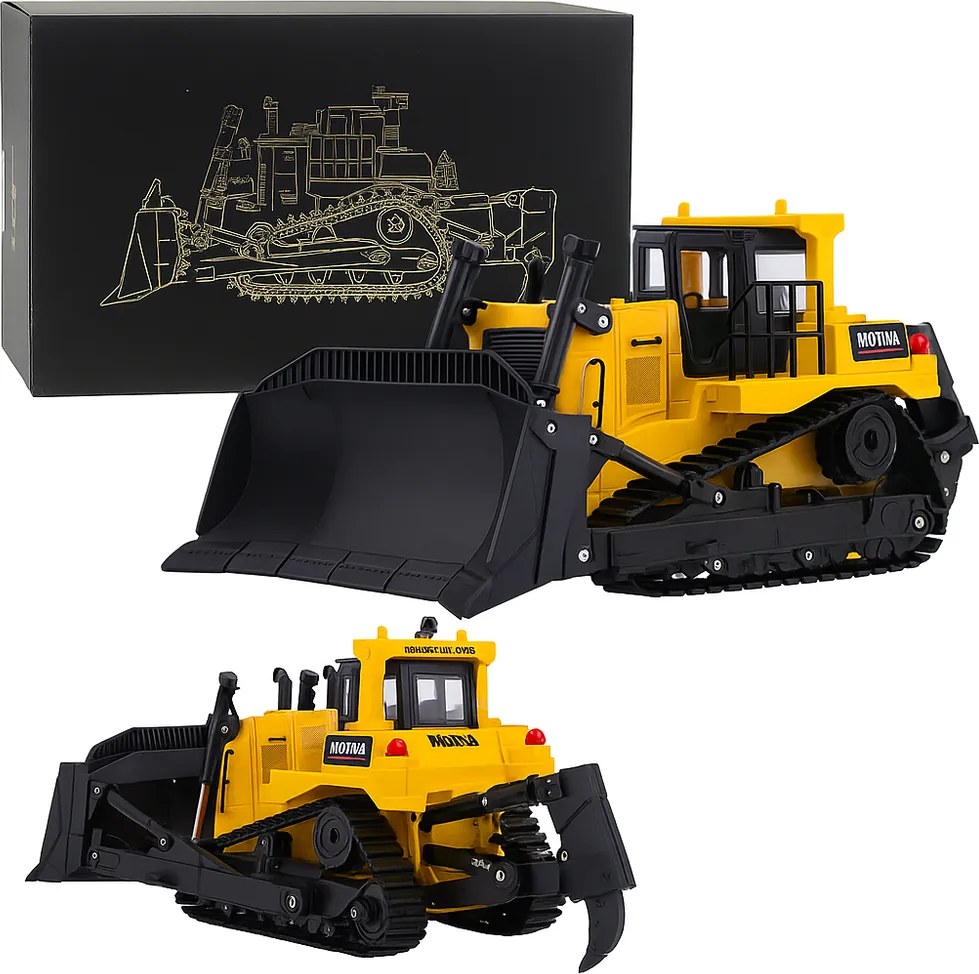 Buldozér rýpadlo Huina kovový stavebný model 1:50
