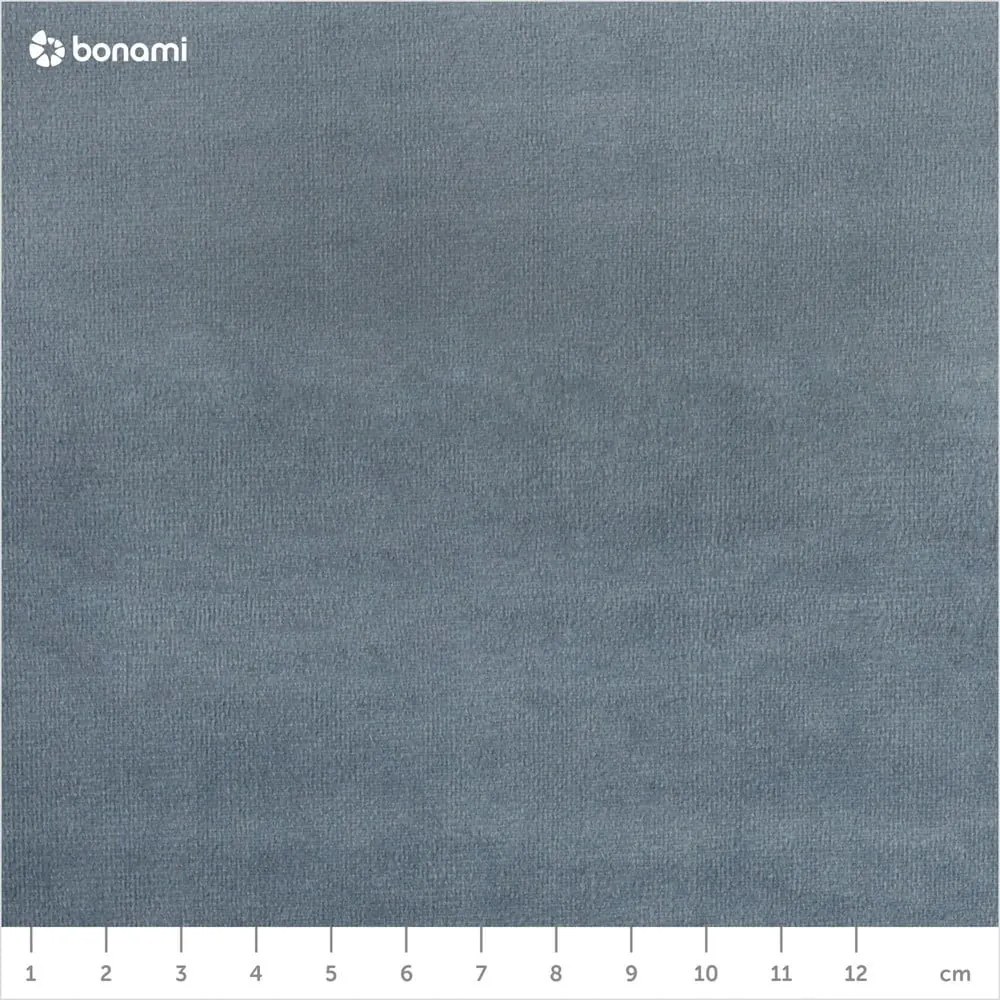 Svetlomodrá čalúnená dvojlôžková posteľ s úložným priestorom s roštom 200x200 cm Kelp - Micadoni Home