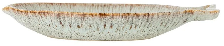 Modrý/béžový servírovací tanier z kameniny Fleur – Bloomingville