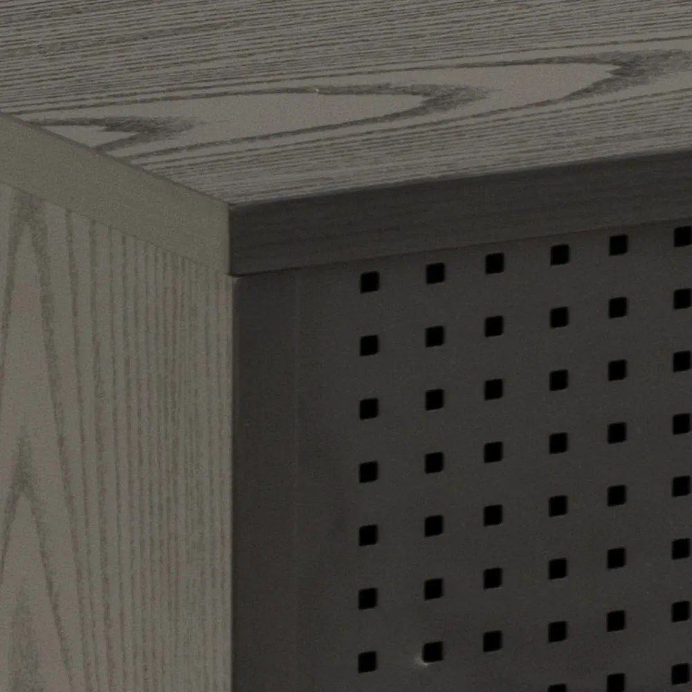 Čierny TV stolík v dekore jaseňa 180x44,5 cm Angus – Actona