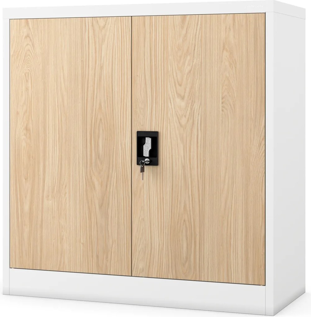 Skrinka na dokumenty, nízka, biela/dub Sonoma, 900x930x400 mm: BEATA Eco Design