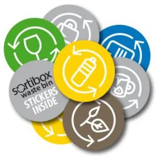 Odpadkový kôš na triedený odpad (4 ks) ISWB20S4 20 l - antracit