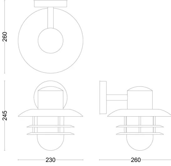 Philips - Vonkajšie nástenné svietidlo INYMA 1xE27/25W/230V IP44