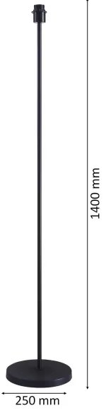 LED stojacia lampa TUNJA 1xE27/20W/230V, priemer 38 cm, čierna