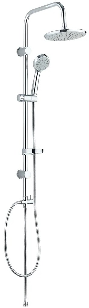 Kuchinox Cento, nástenný sprchový stĺp s hlavovou a ručnou sprchovou hlavicou, chrómová, LAV-PKC_00OX