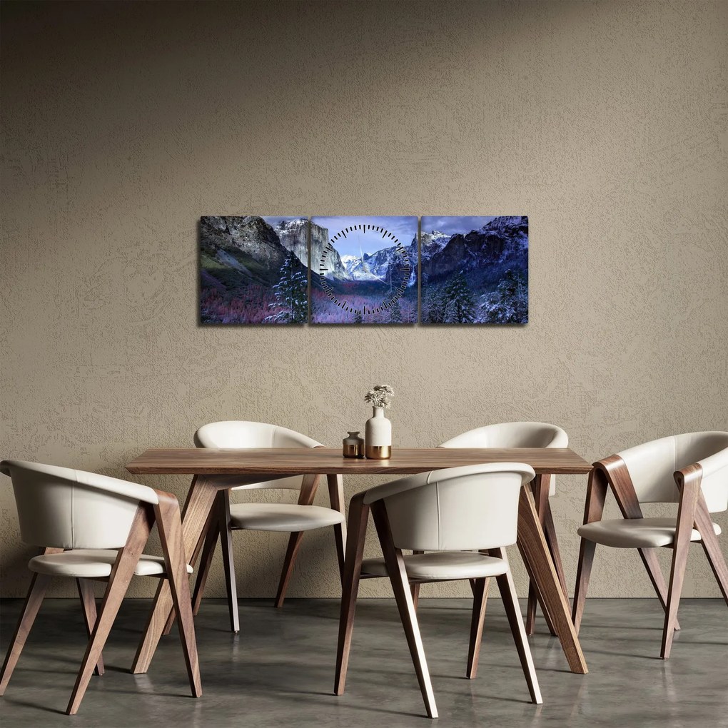 Obraz - Yosemite, USA (s hodinami) (90x30 cm)
