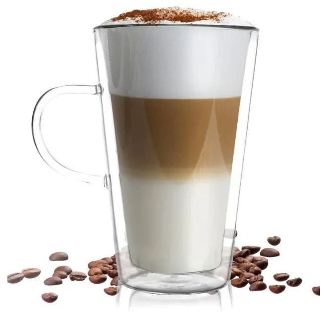 Dvojitý pohár Vialli Design Amo Latte, 320 ml