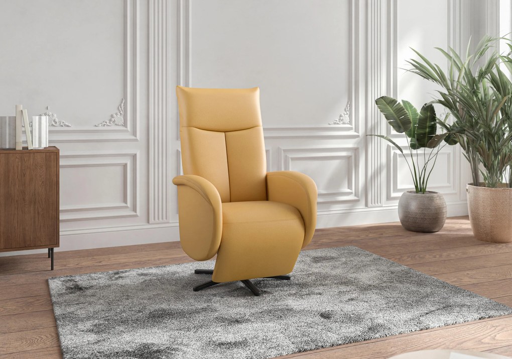 XXXLutz RELAXAČNÉ KRESLO, koža, kari žltá Sit & More - Online Only obývacie izby - 00014401626S