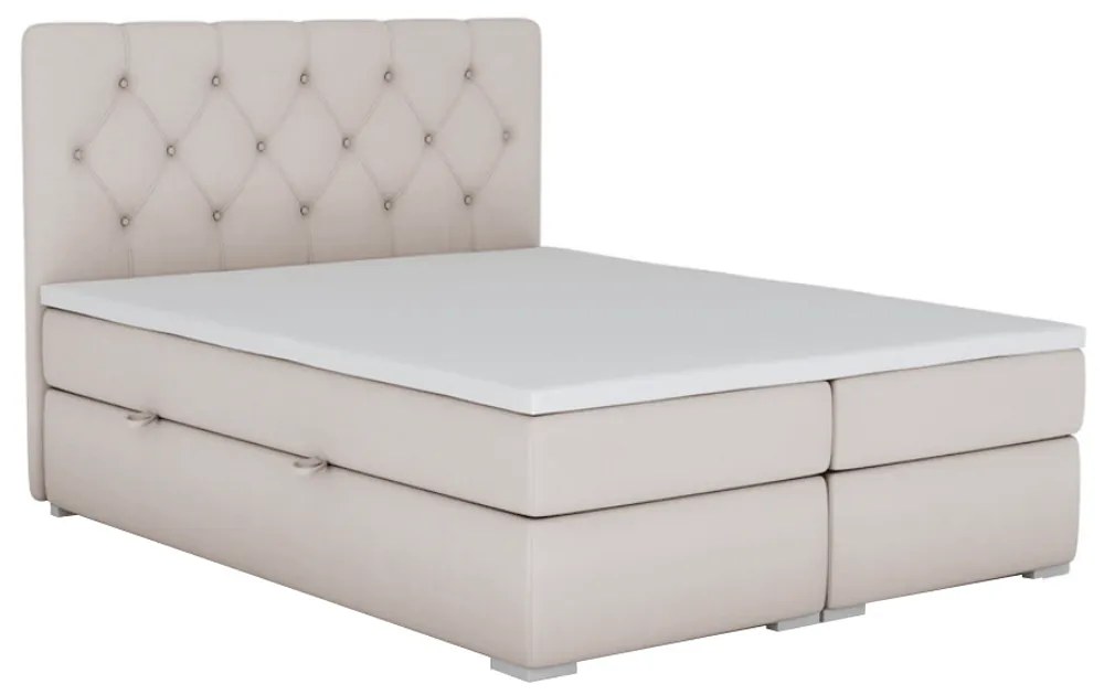 Posteľ boxspring, béžová, 180x200, ESHLY