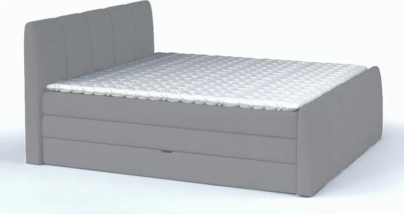 Posteľ boxspring Fresco 180x200 cm, svetlo šedá látka