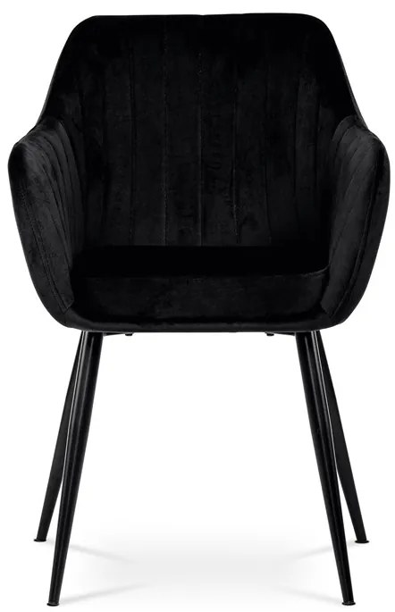 Autronic BONTEC Jedálenská stolička, čierna, zamatová látka, PIKA BK4 Farba: Žltá