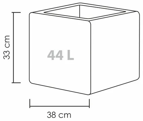 Scheurich Kvetináč Cube (kamenistá sivá, Ø 40 cm) (100349931)