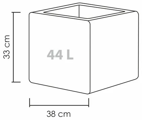 Scheurich Kvetináč Cube (Ø 40 cm, žula/čierna)  (100349931)
