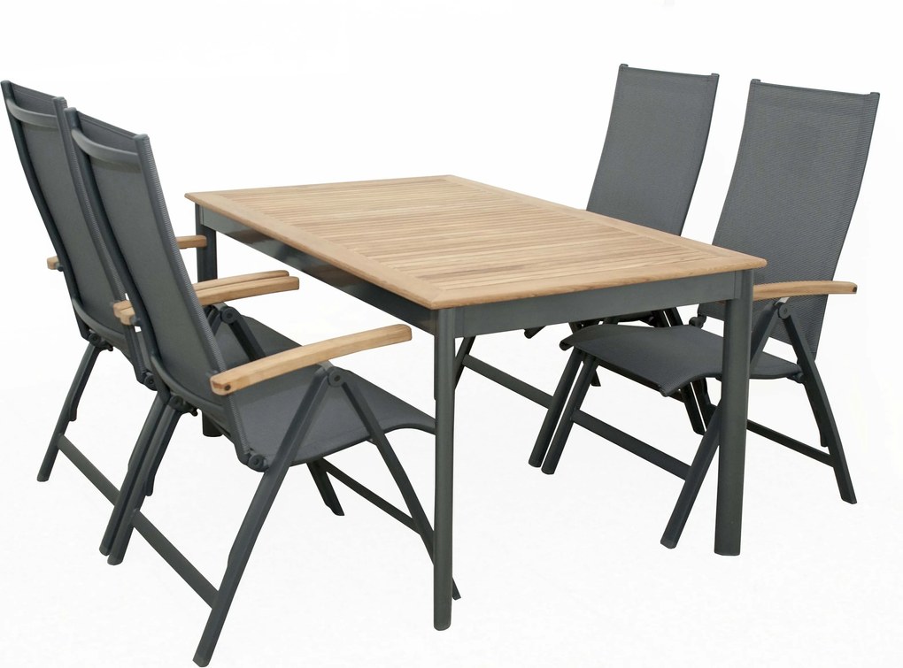 Doppler CONCEPT FSC - záhradný stôl s teakovou doskou 150 x 90 x 75 cm