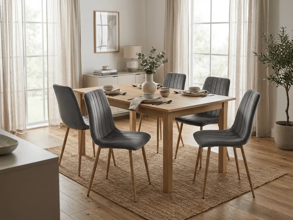 Tmavosivá zamatová stolička LAVA GRAPHITE GRAY