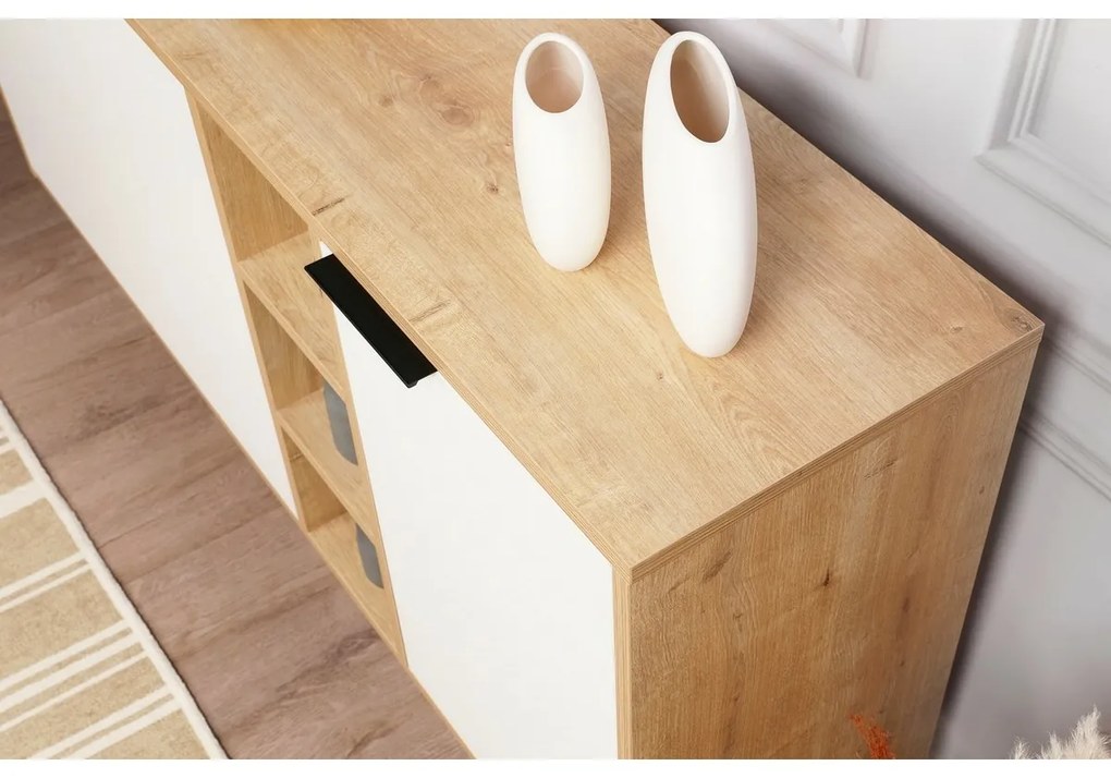 Skrinka Clara Oak and White