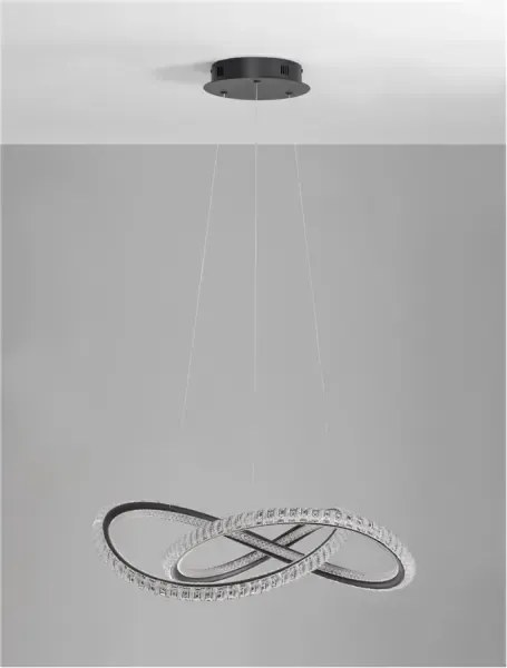 LED luster Ginevra 57 čierne