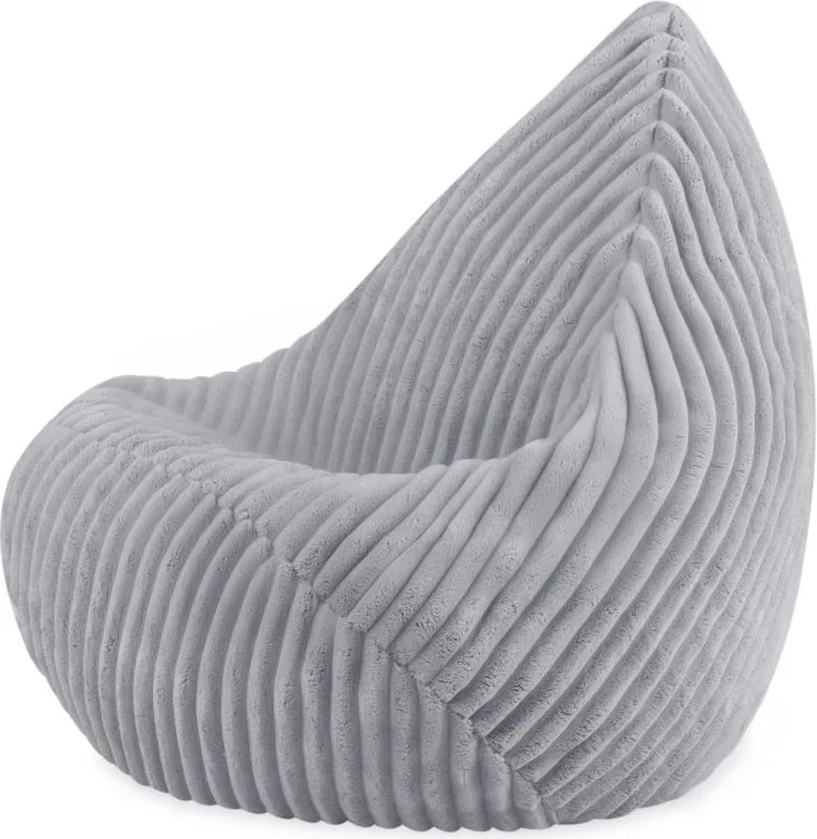 Sedací vak pre deti – sivý Lamell, prémiový manšestr