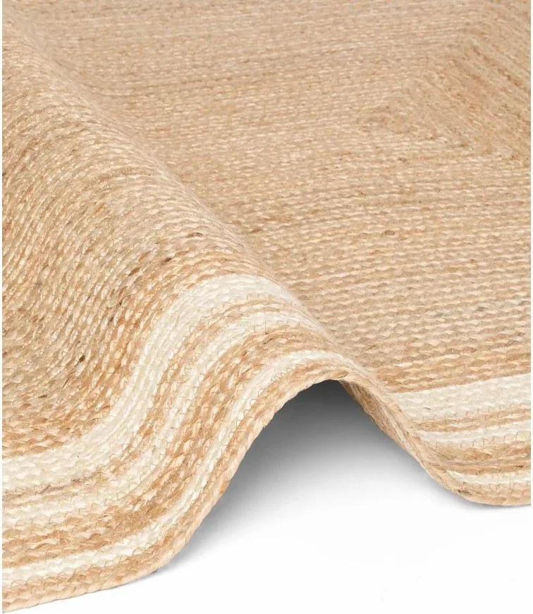 Krémovobiely/v prírodnej farbe obojstranný/ručne tkaný jutový behúň 80x250 cm Looma – Hanse Home