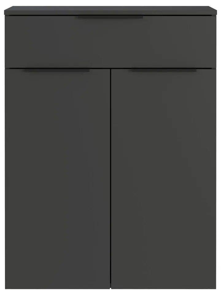 Antracitová vysoká závesná kúpeľňová skrinka 71x95 cm Crandon – Germania