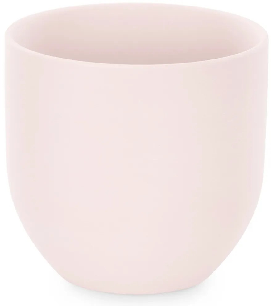 Púdrovo ružový keramický svietnik SHIRE