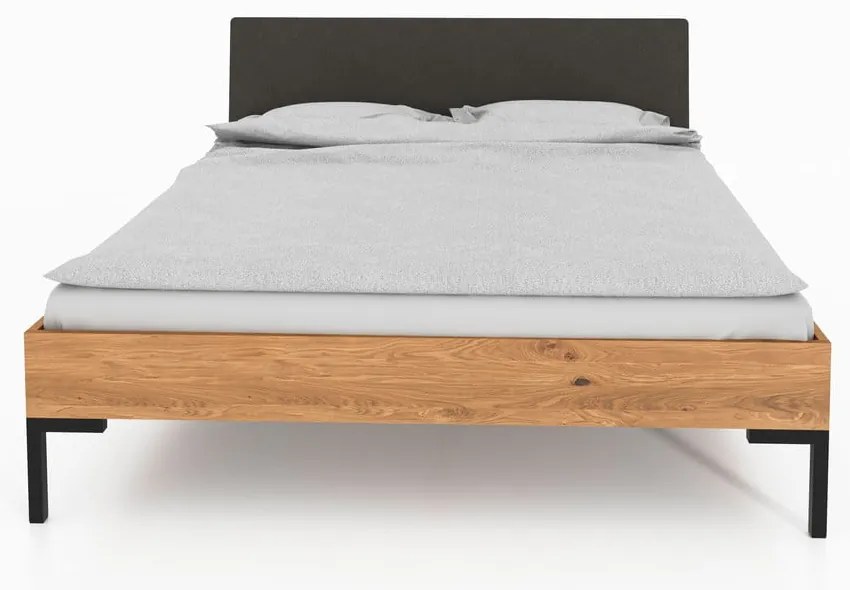 Dvojlôžková posteľ z dubového dreva s čalúneným čelom 180x200 cm Abises 1 - The Beds