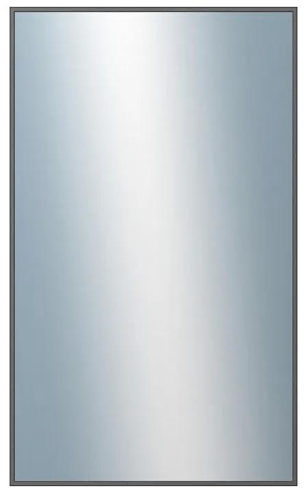 DANTIK - Zrkadlo v rámu, rozmer s rámom 60x100 cm z lišty Hliník grafit drásaná (7269224)