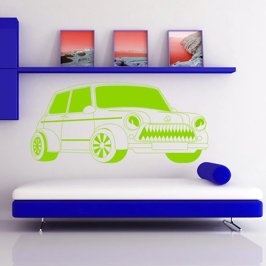Veselá Stena Samolepka Detské autíčko Farba: béžová, Veľkosť: 100 x 50 cm
