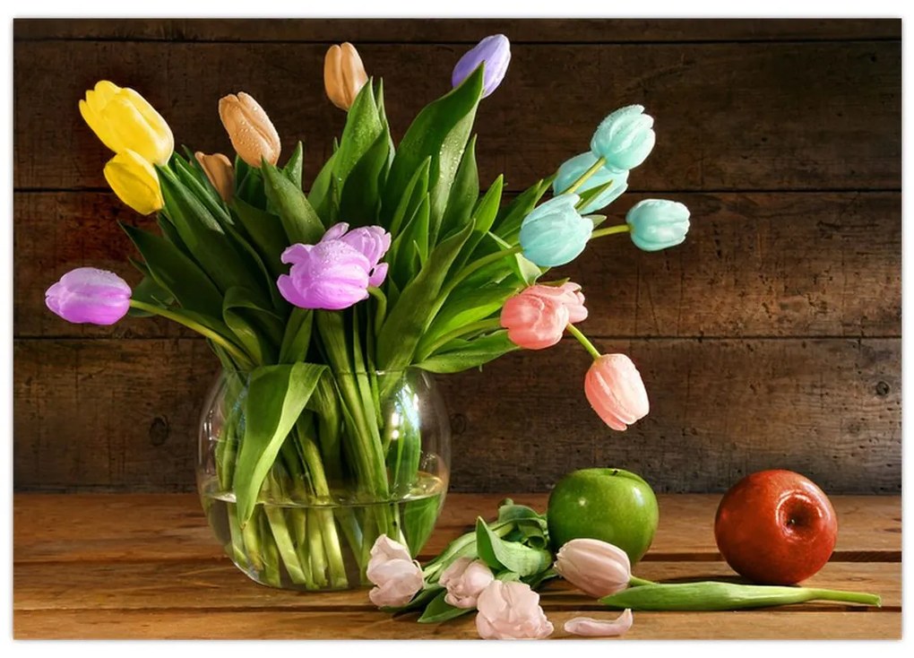 Obraz tulipánov vo váze