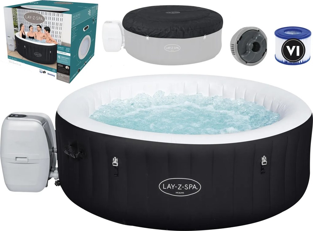 Bestway LAY-Z-SPA MIAMI AIRJET JACUZZI PRE 2-4 OSOBY 180 x 66 CM