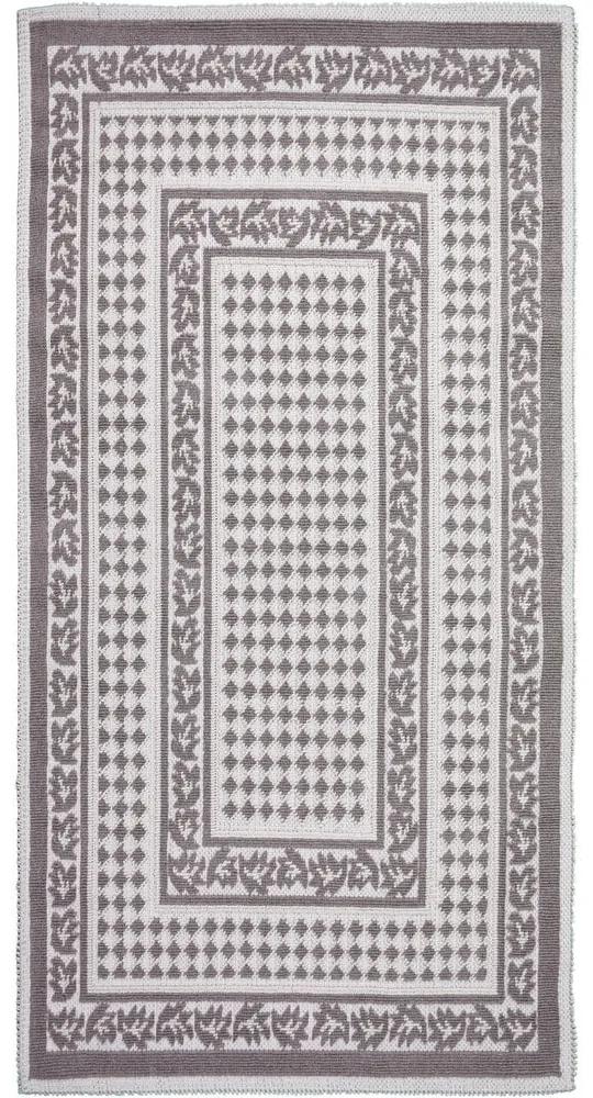 Sivobéžový bavlnený behúň Vitaus Olivia, 80 × 200 cm