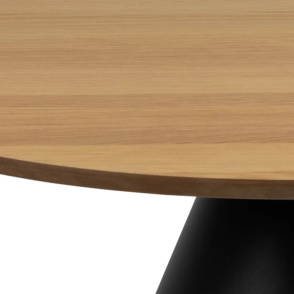 Konferenční stolek Soli 85 cm černý/dub přírodní