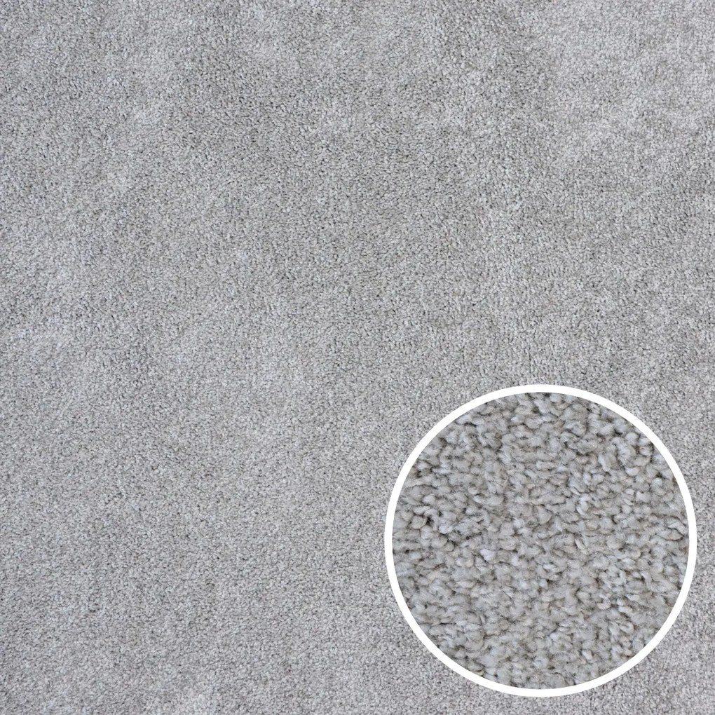 ITC, Metrážny koberec Feliz 091, na mieru, šíře 4m, šedá, filc, detská izba