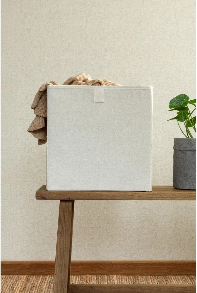Béžový látkový úložný box 32x31,5x31,5 cm Soft Storage Cube – Bigso