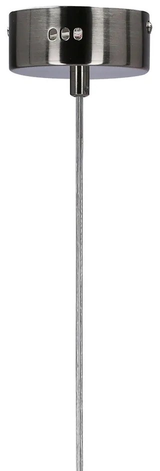 Sivé LED závesné svietidlo so skleneným tienidlom Lukka – Candellux Lighting