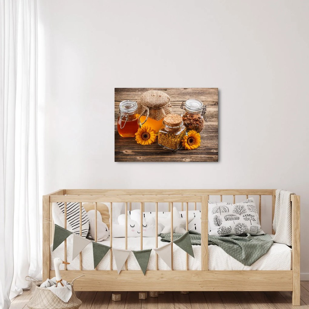 Obraz - Zátišie s medovými pohármi (70x50 cm)