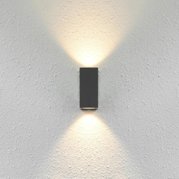 ITALUX OWL-2198-1SQ -Vonkajšie nástenné svietidlo GENTA 2xGU10/40W/230V IP54 15 cm