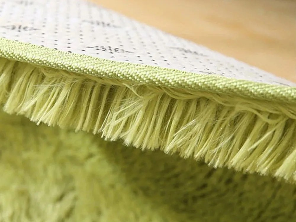 Zelený okrúhly shaggy koberec Lana Rozmer: 300 cm