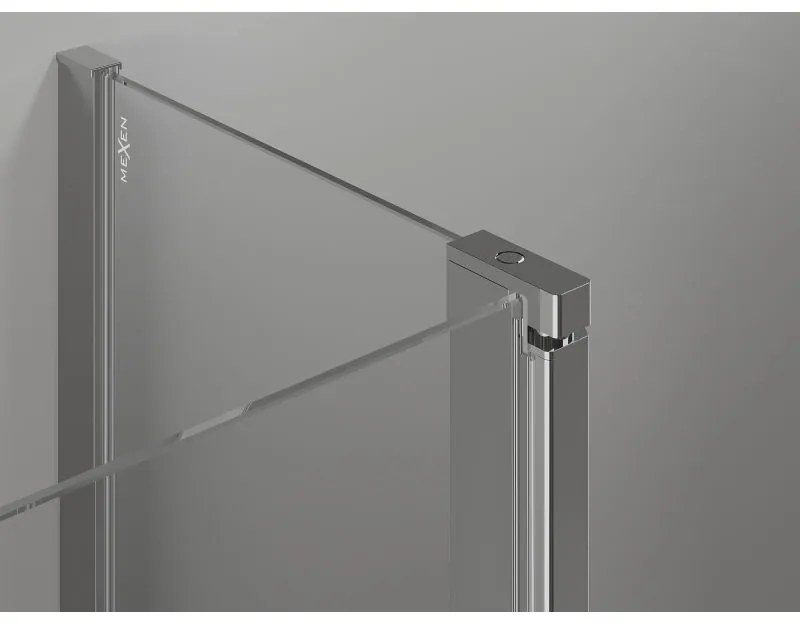 Mexen, Mexen Mist Duo výklopný sprchový kút 120 x 80 cm, priehľadný, chróm - 8A4-120-080-01-00