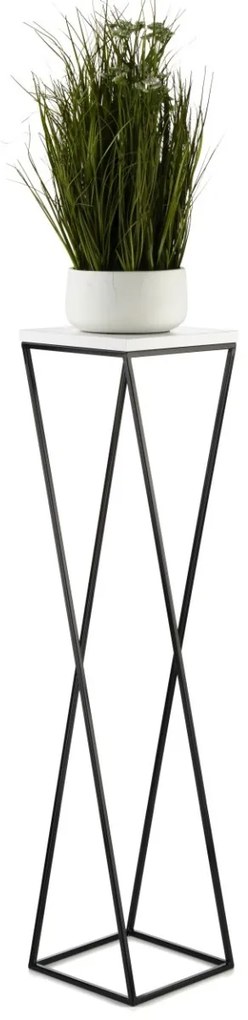 Kvetinový stojan LOFT I 100 cm čierny/biely
