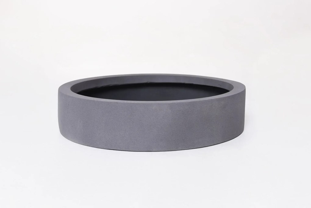 Miska na dekorácie CIRCULO, sklolaminát, Ø 40 cm, sivá