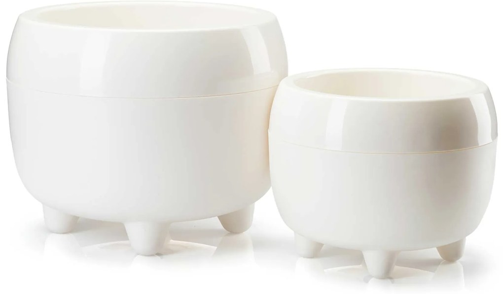 PLASTOVÝ KVETINÁČ BOTANICA 23X18 CM KRÉMOVÁ